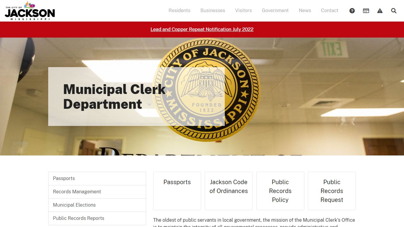 Municipal Clerk Department - Jackson, MS